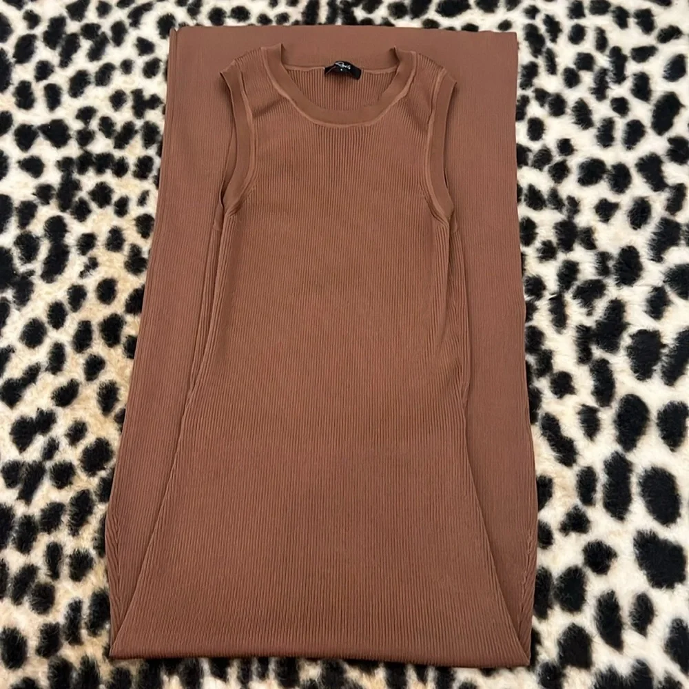 Rails Syd Rib Midi Sweater Dress Toffee Small - Picture 2 of 10